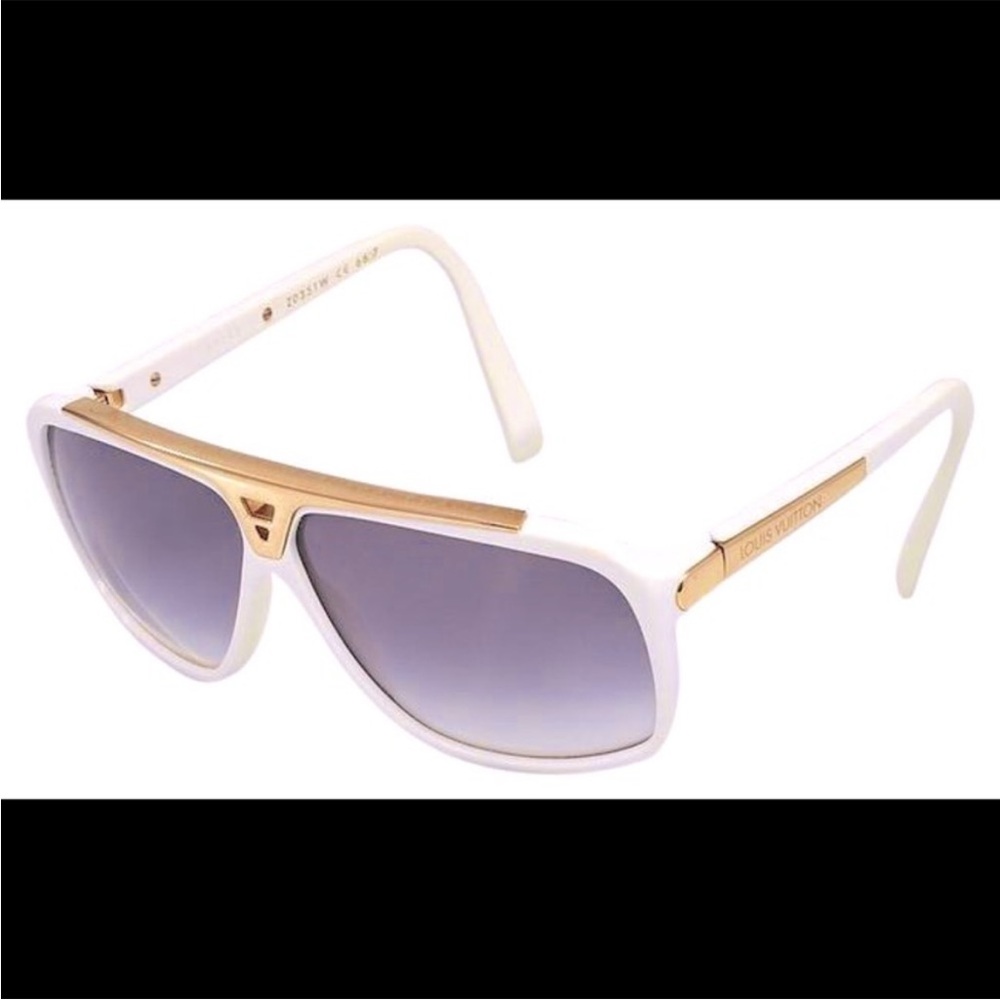Louis Vuitton White Acetate Frame Evidence Millionaire Sunglasses Z0240W